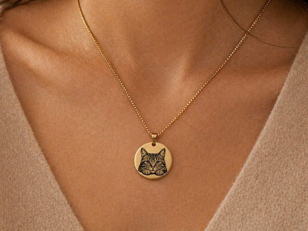 Collana Personalizzata con Foto e/o Incisione – Ciondolo Medio