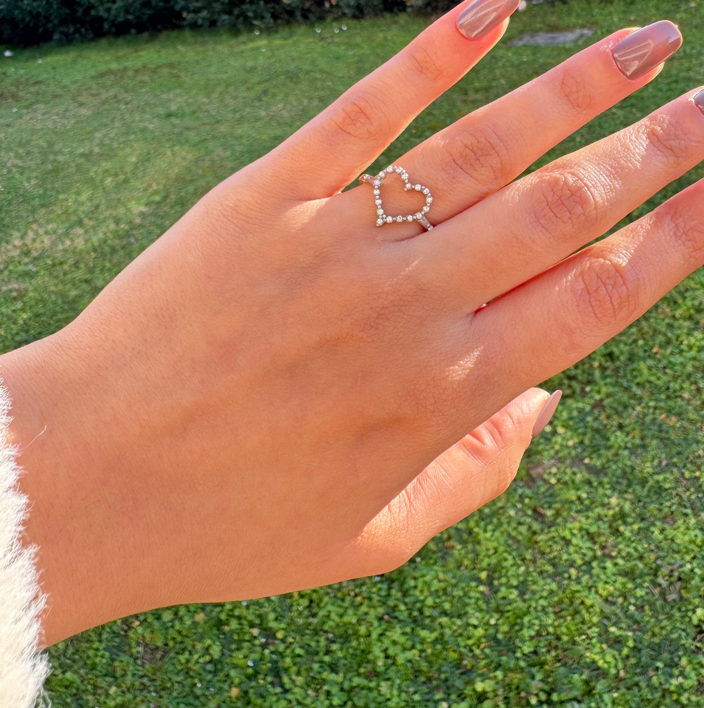 Anello Cuore di Cristallo