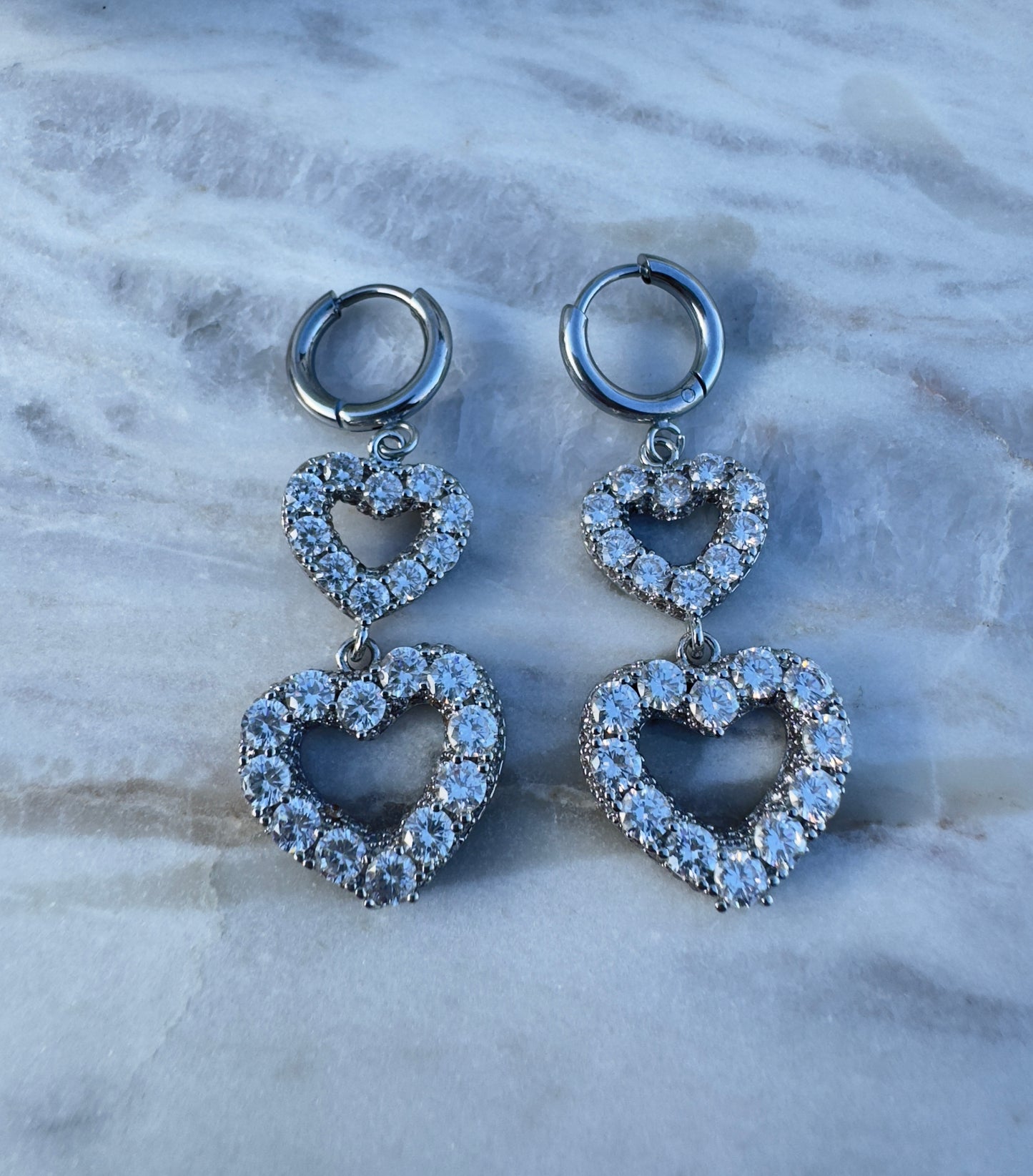 Orecchini Doppio cuore