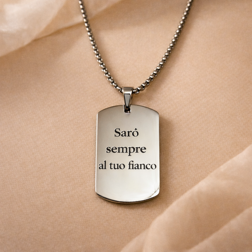 Collana Ciondolo Targhetta Personalizzata