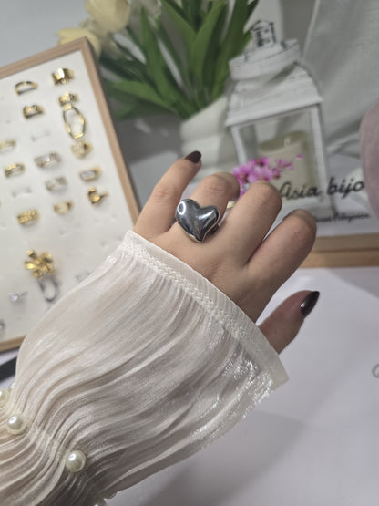 Anello Cuore Bombato