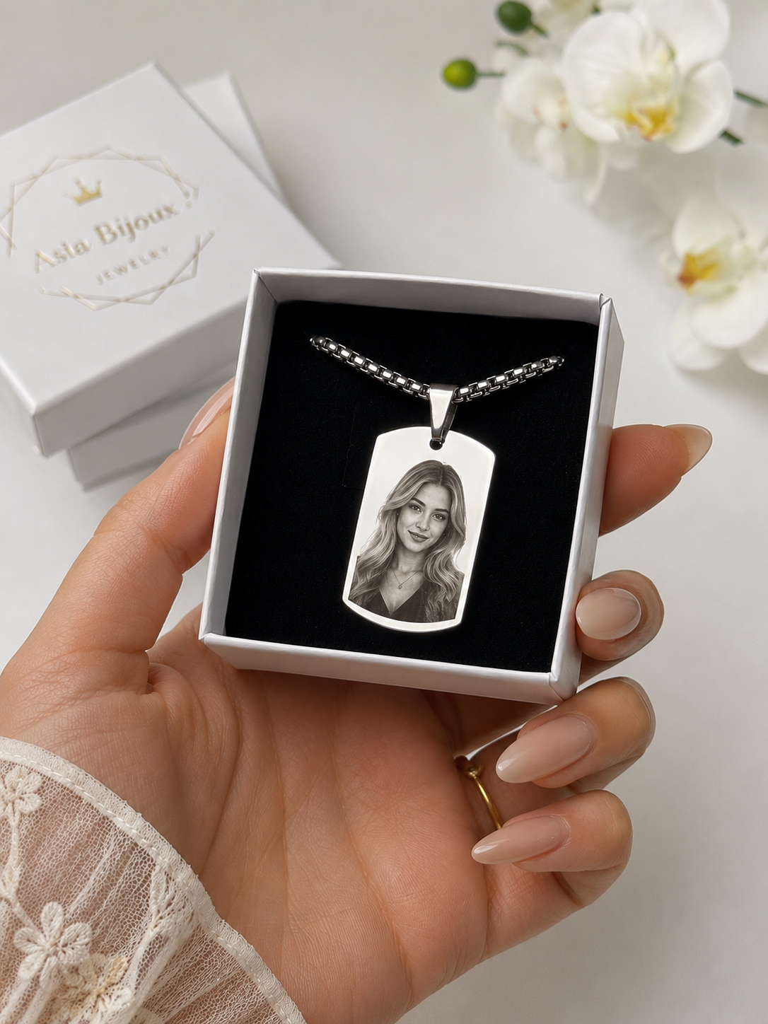 Collana Ciondolo Targhetta Personalizzata