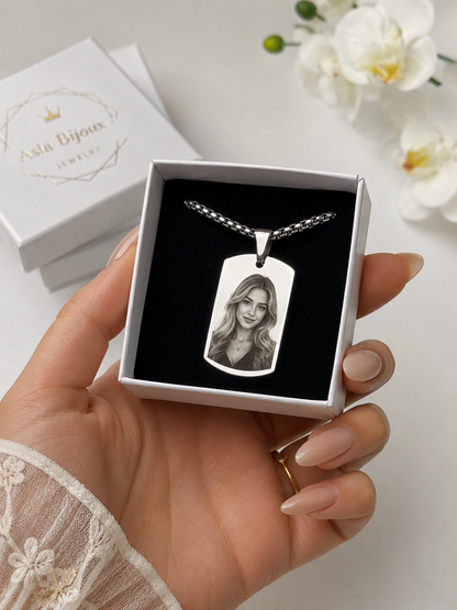 Collana Ciondolo Targhetta Personalizzata