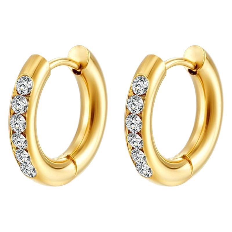 Orecchini a Cerchio con zirconi