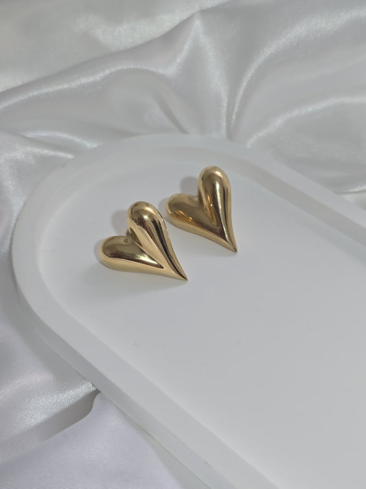 Orecchini Cuore Bombato