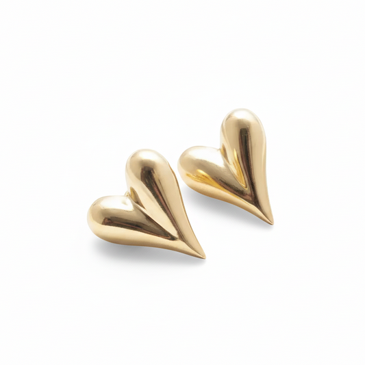 Orecchini Cuore Bombato