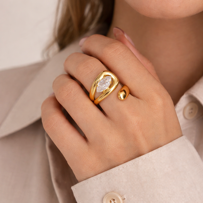 Anello Goccia Avvolgente