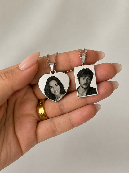 Collana Cuore con Foto e Dedica Personalizzata