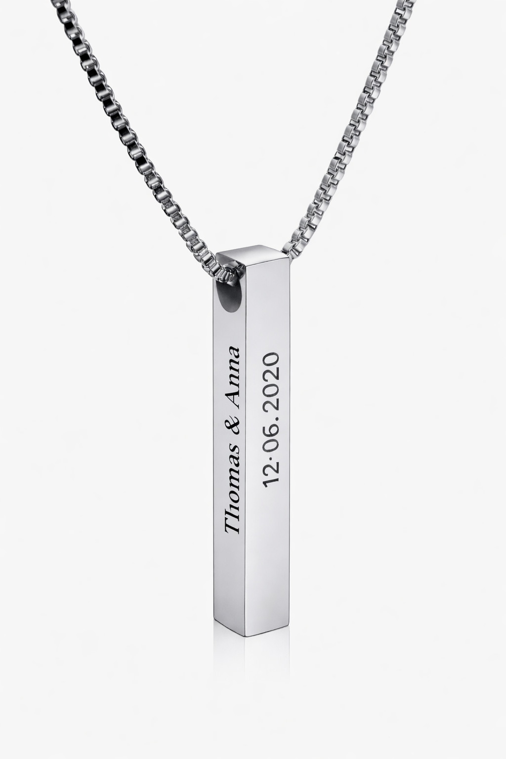 Collana Tubetto Personalizzabile – Incisione fino a 4 Lati