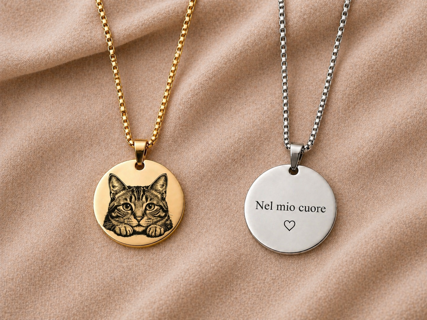 Collana Personalizzata con Foto e/o Incisione – Ciondolo Medio
