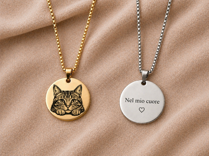 Collana Personalizzata con Foto e/o Incisione – Ciondolo Medio