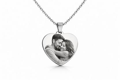 Collana Cuore con Foto e Dedica Personalizzata