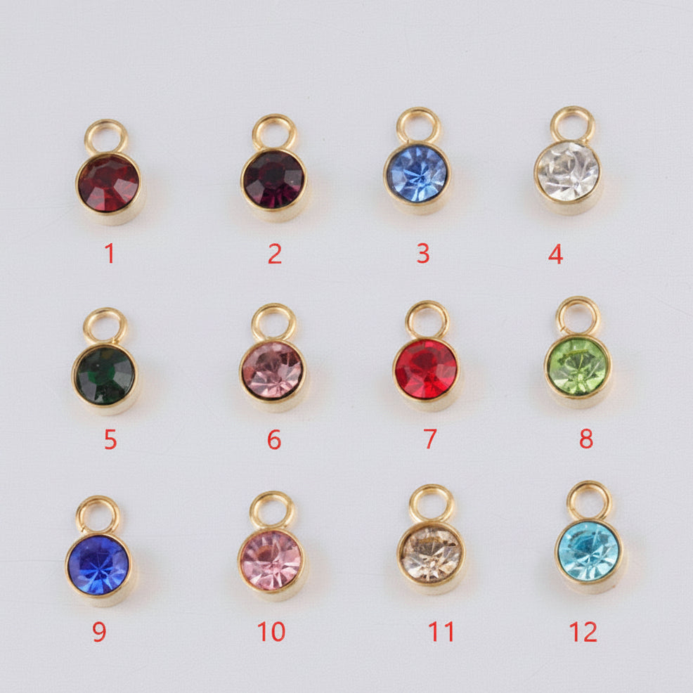 Collana Nome con Punto Luce Personalizzata — Birthstone