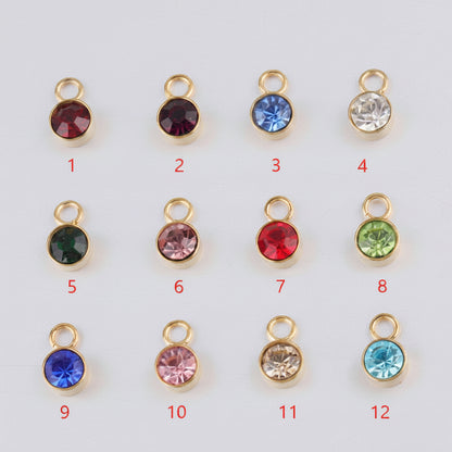 Collana Nome con Punto Luce Personalizzata — Birthstone