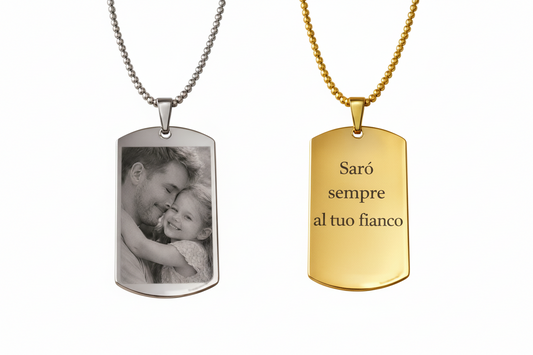 Collana Ciondolo Targhetta Personalizzata