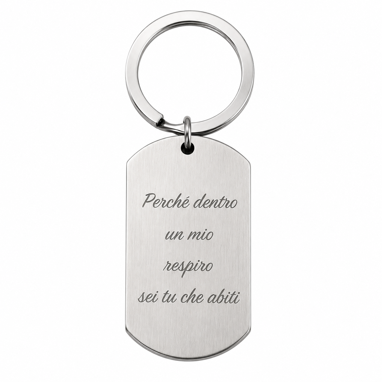 Portachiavi Personalizzato con Foto Incisa e Dedica