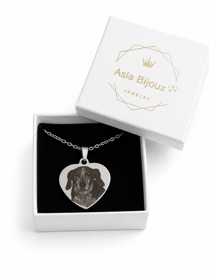 Collana Cuore con Foto e Dedica Personalizzata