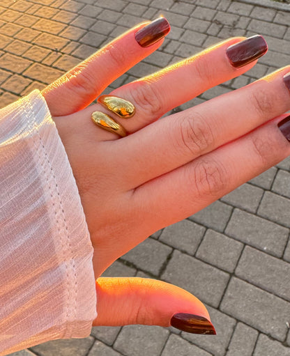 Anello doppia goccia