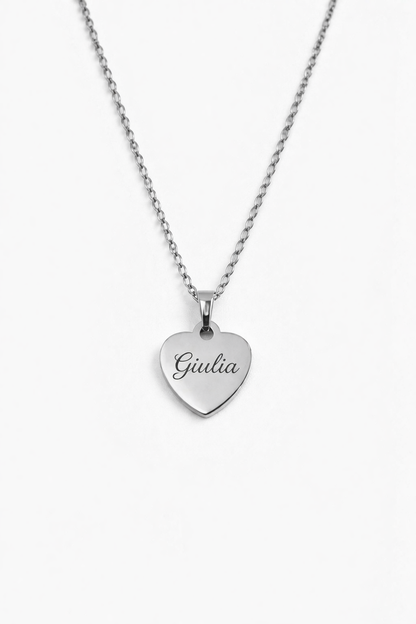 Collana Cuore Inciso