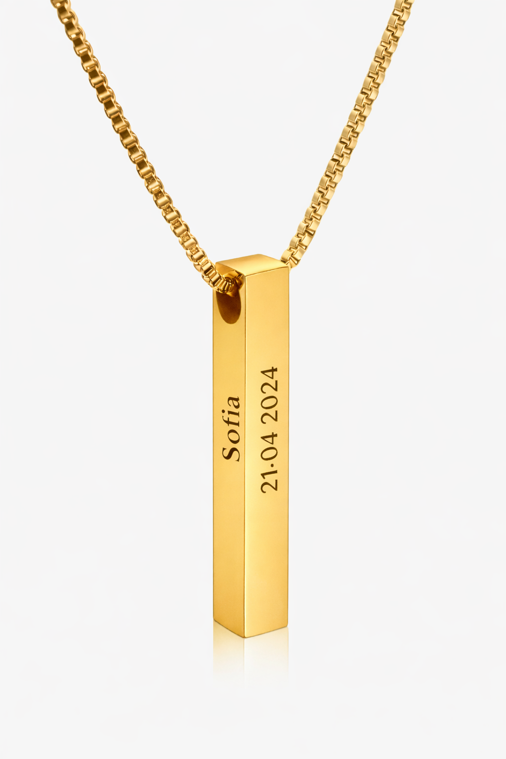 Collana Tubetto Personalizzabile – Incisione fino a 4 Lati