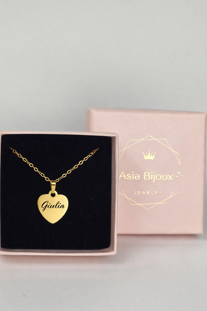 Collana Cuore Inciso