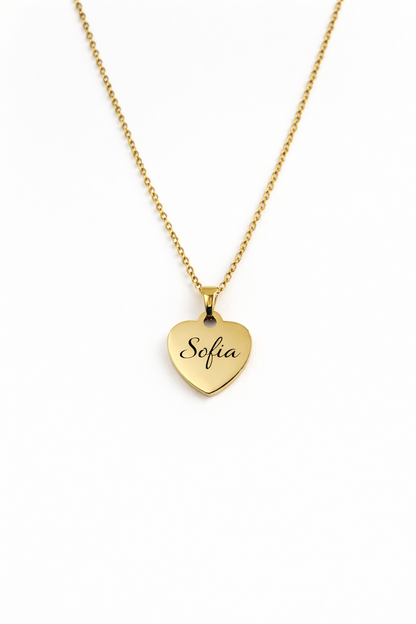 Collana Cuore Inciso