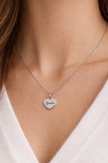 Collana Cuore Inciso