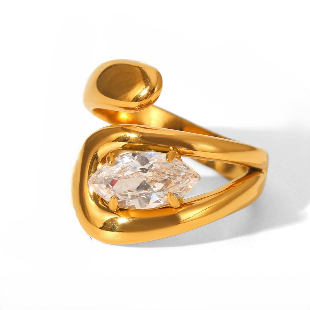 Anello Goccia Avvolgente