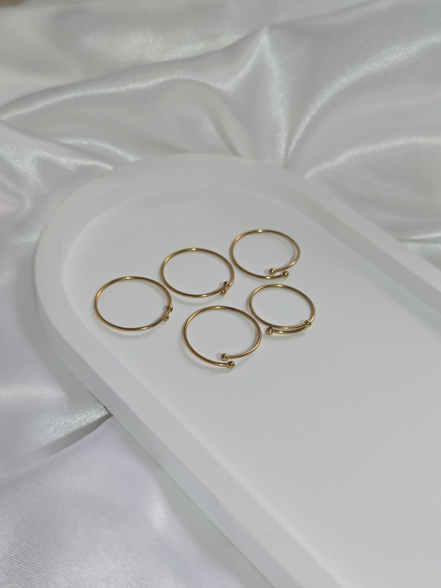 Set di 5 ferma anelli