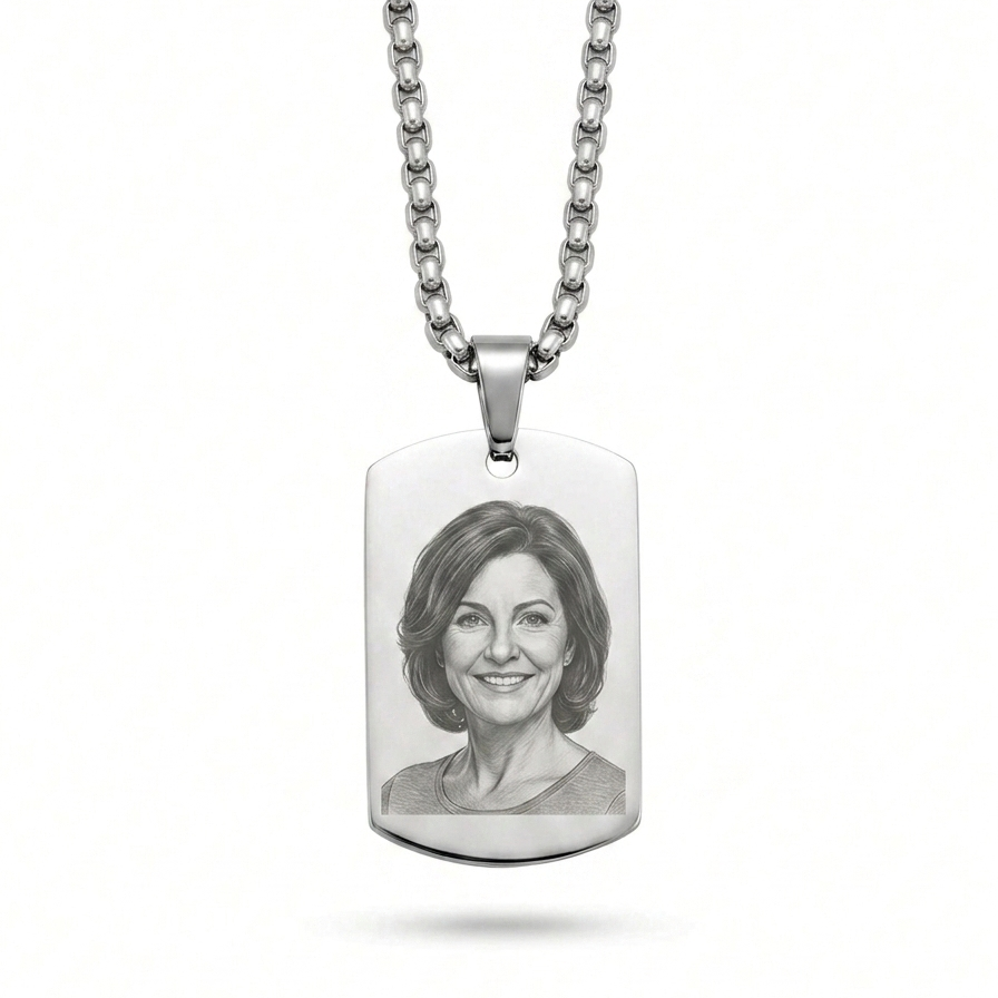 Collana Ciondolo Targhetta Personalizzata