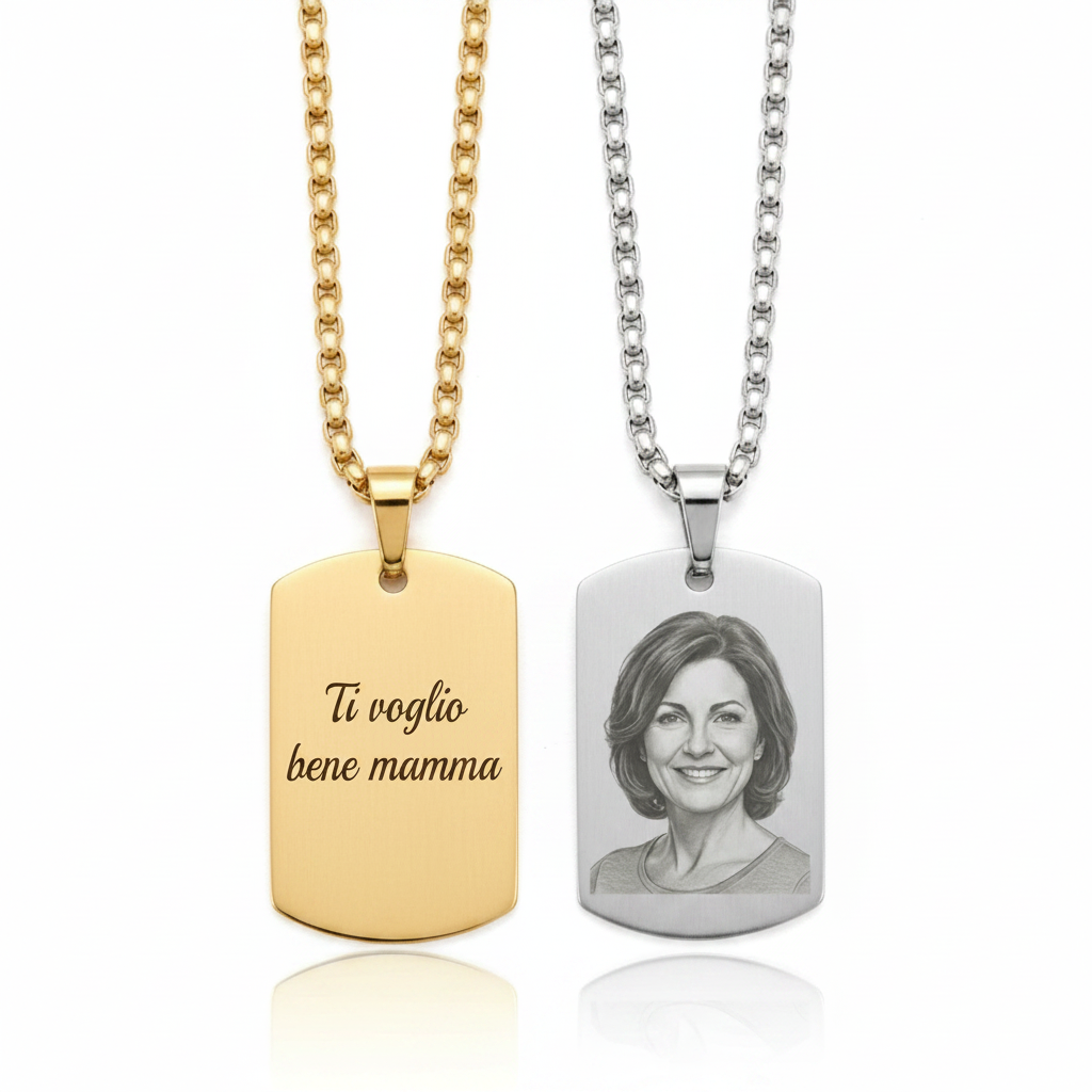 Collana Ciondolo Targhetta Personalizzata