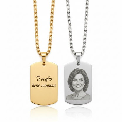 Collana Ciondolo Targhetta Personalizzata