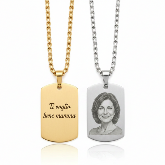 Collana Ciondolo Targhetta Personalizzata
