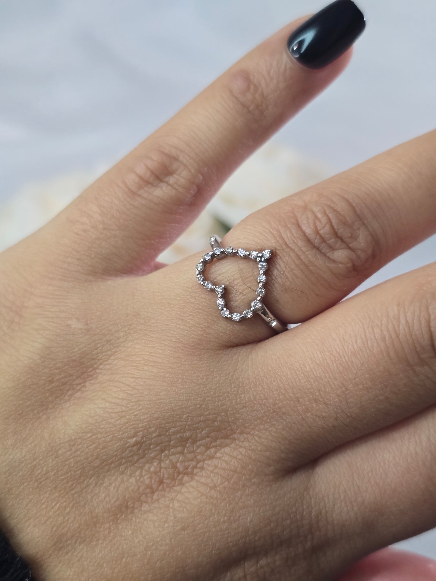 Anello Cuore di Cristallo