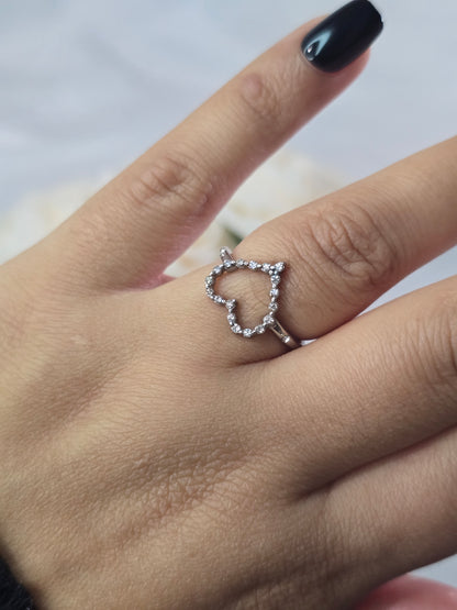 Anello Cuore di Cristallo