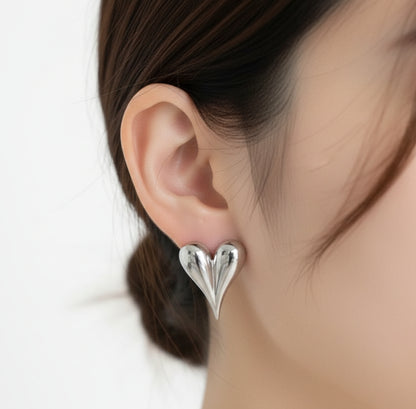 Orecchini Cuore Bombato