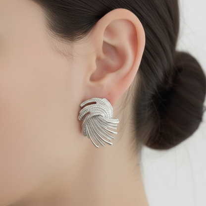 Orecchini Plissé silver